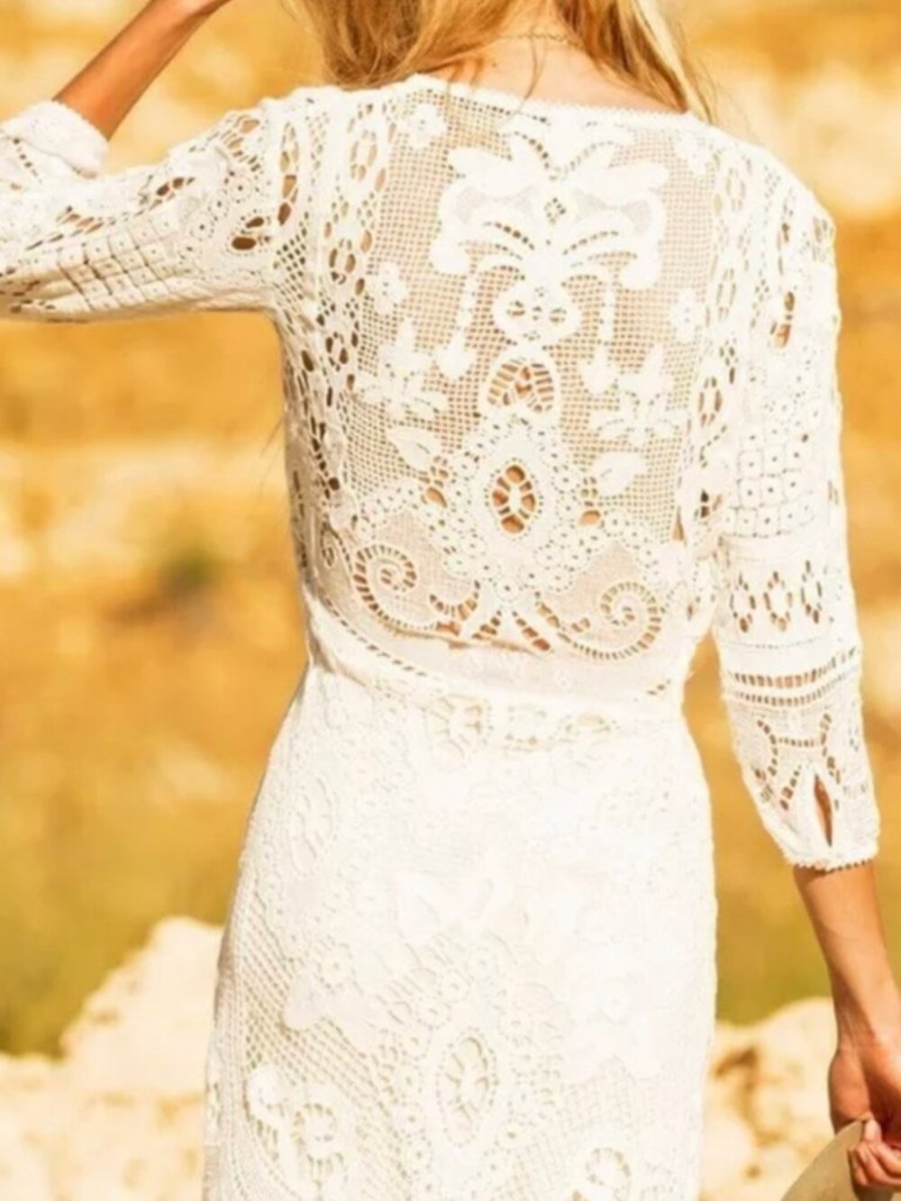 ✨ Spell & The Gypsy Woodstock Lace Mini Dress XS – Crochet - Boho - RARE
